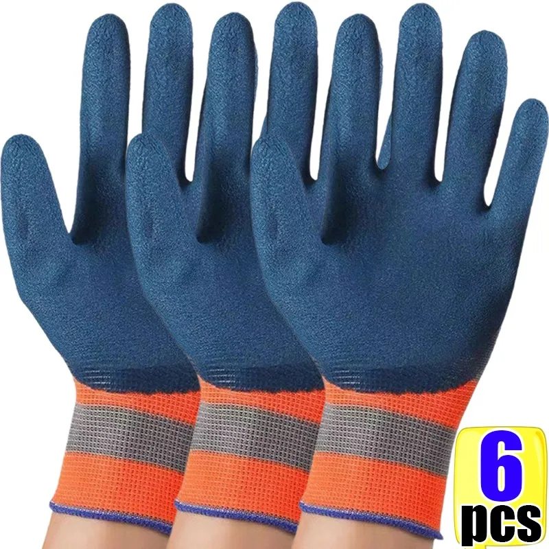 3/1Pairs Tire Rubber Gloves,Wear-resistant Non-slip Work Gloves Auto Repair Workshop Protection Labor Safety Protection Gloves