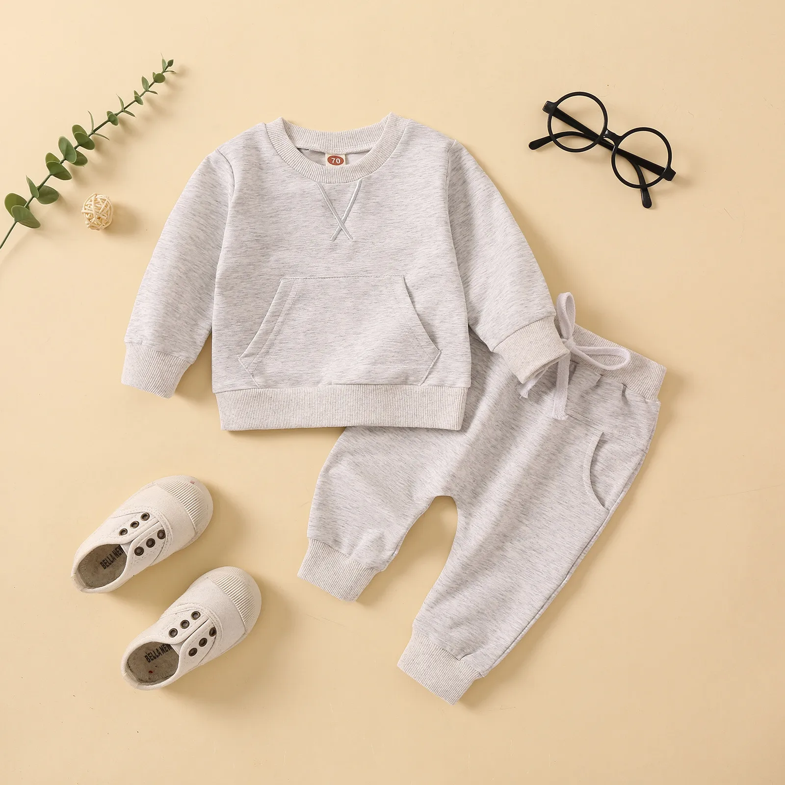 Baby Autumn Clothes Sets for Boys Girls Sweatshirts+Sweatpants Pullover Tops Tracksuits Toddler Kids Clothes Baby Unsiex Outfits