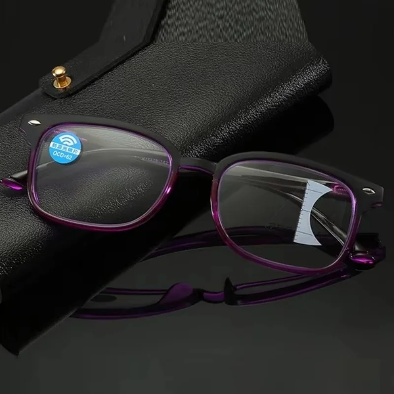 

Clara Vida Progressive Multifocal Glasses Men Women Anti-Blue Light Frames Rimless​ Reading Glasses +1+1.5+2+2.5+3+3.5+4