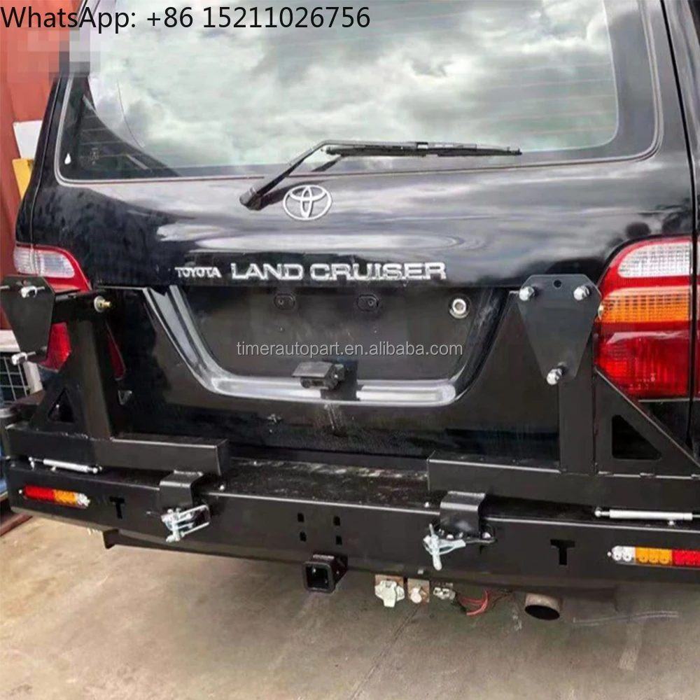 4x4 Road protection Bumper Steel Rear Bull bar Guard Upgrade Rear Bumper for Land Cruiser 100 Series LC100
