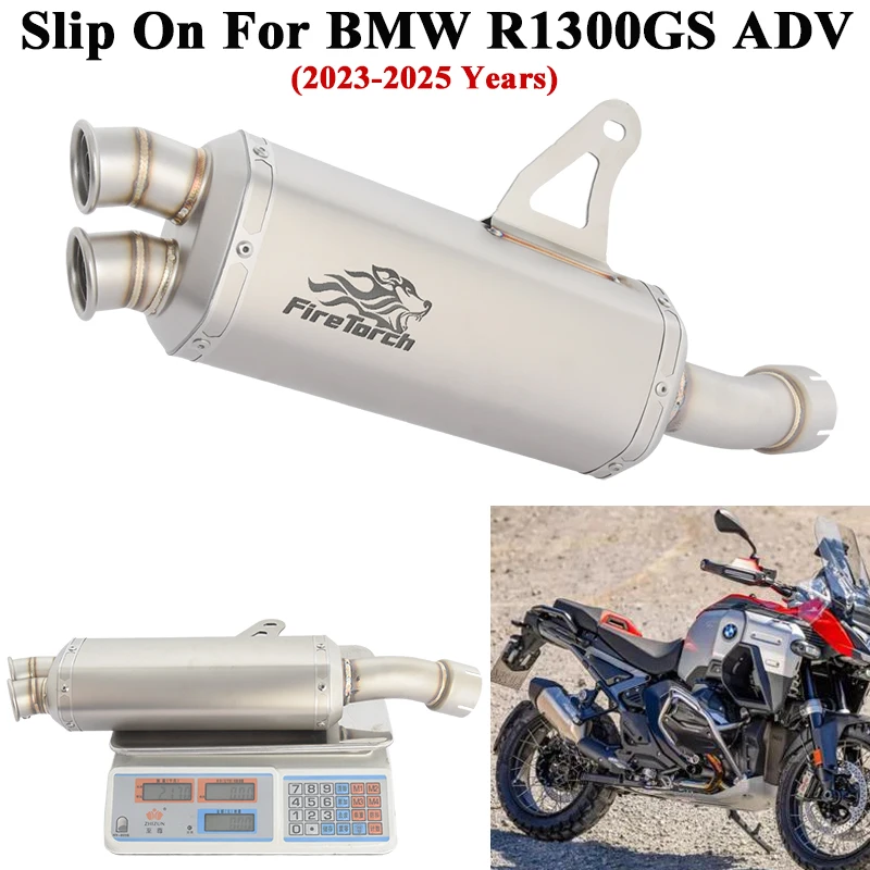 Slip On For BMW R1300GS ADV R 1300 GS Adventure 2023 2024 20205 Motorcycle Exhaust Escape Link Pipe Double DB Killer Muffler