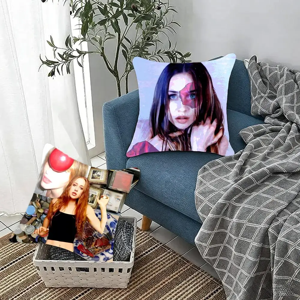 Alternative Musician F-Fiona Apple Cushion Cover Fluffy velvet Nordic style plush Living room sofa decorative