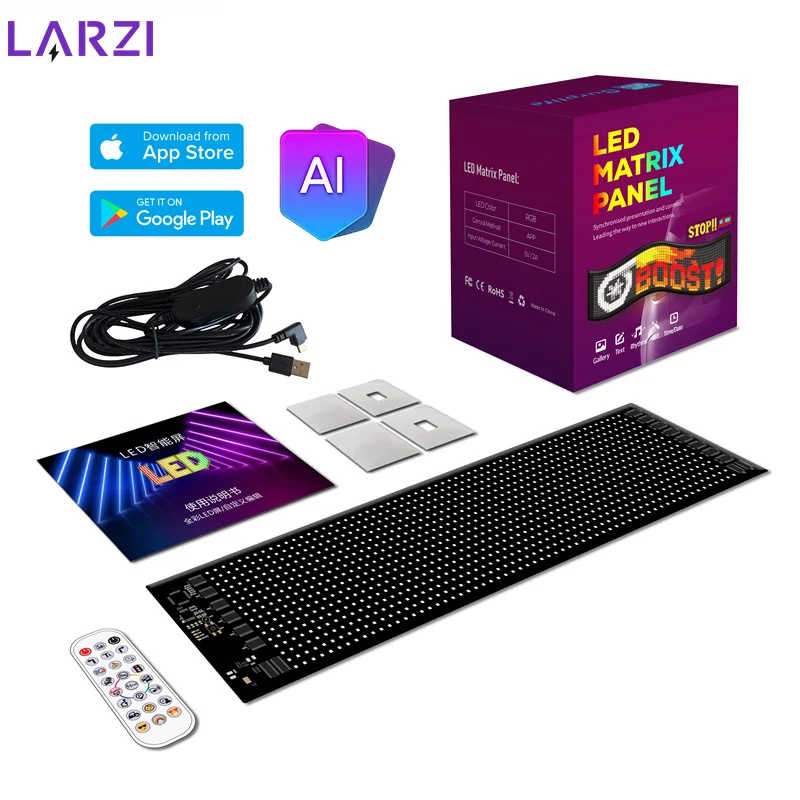 

Светодиодная матричная панель, подвижная рекламная светодиодная вывеска с приложением AI, дистанционная программируемая подсветка логотипа для автомобильных магазинов, офисов, ресторанов