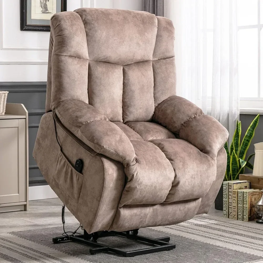 

Power Lift Recliner Chair for Elderly- Heavy Duty and Safety Motion Reclining Mechanism-Antiskid Fabric Sofa Living Room Chair