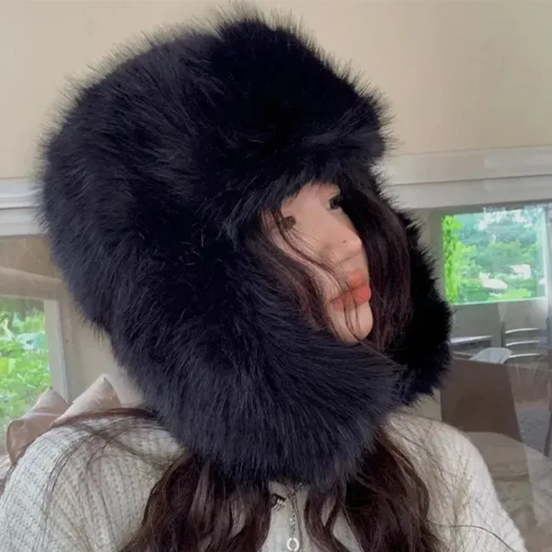 الشتاء رقيق أفخم الفراء قبعة المرأة الكورية INS سدادات حماية الأذن يندبروف الدافئة القبعات منفذها قبعة الفتيات رقيق رشاقته إيرفلاب قبعات