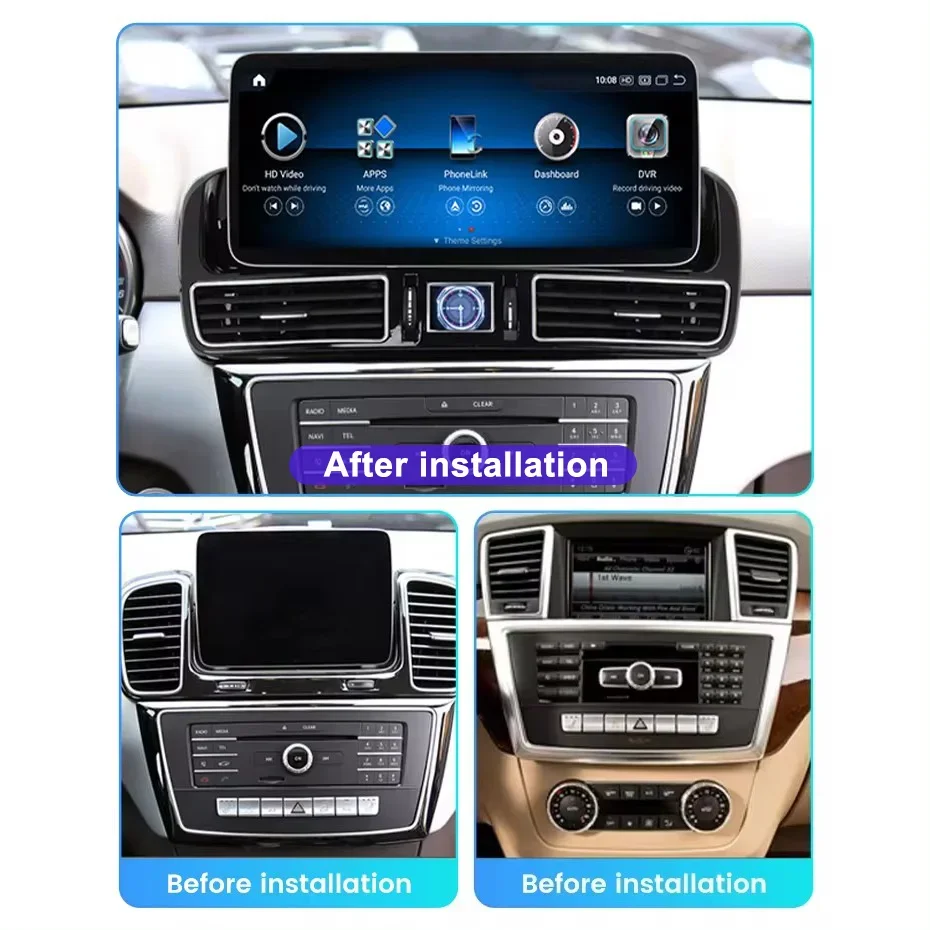 12.3 Inch Car Radio For Mercedes Benz GGle X166 2017-2019 Carplay Gps Navigation Android  Multimedia Player Auto Linux Head Unit