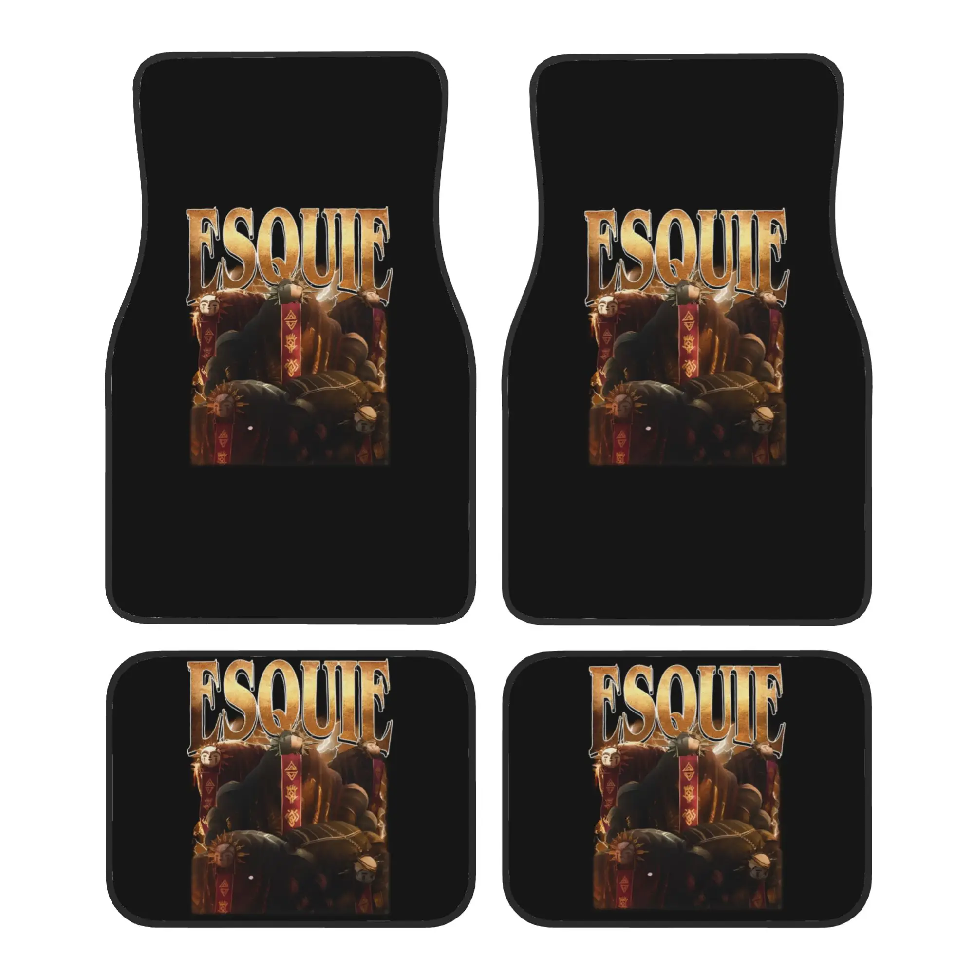 

Video Game Clair Obscur Expedition 33 Car Floor Mats of 4 Pieces Crystal Velvet Rugs Universal Car Front Rear Carpets Foot Mats