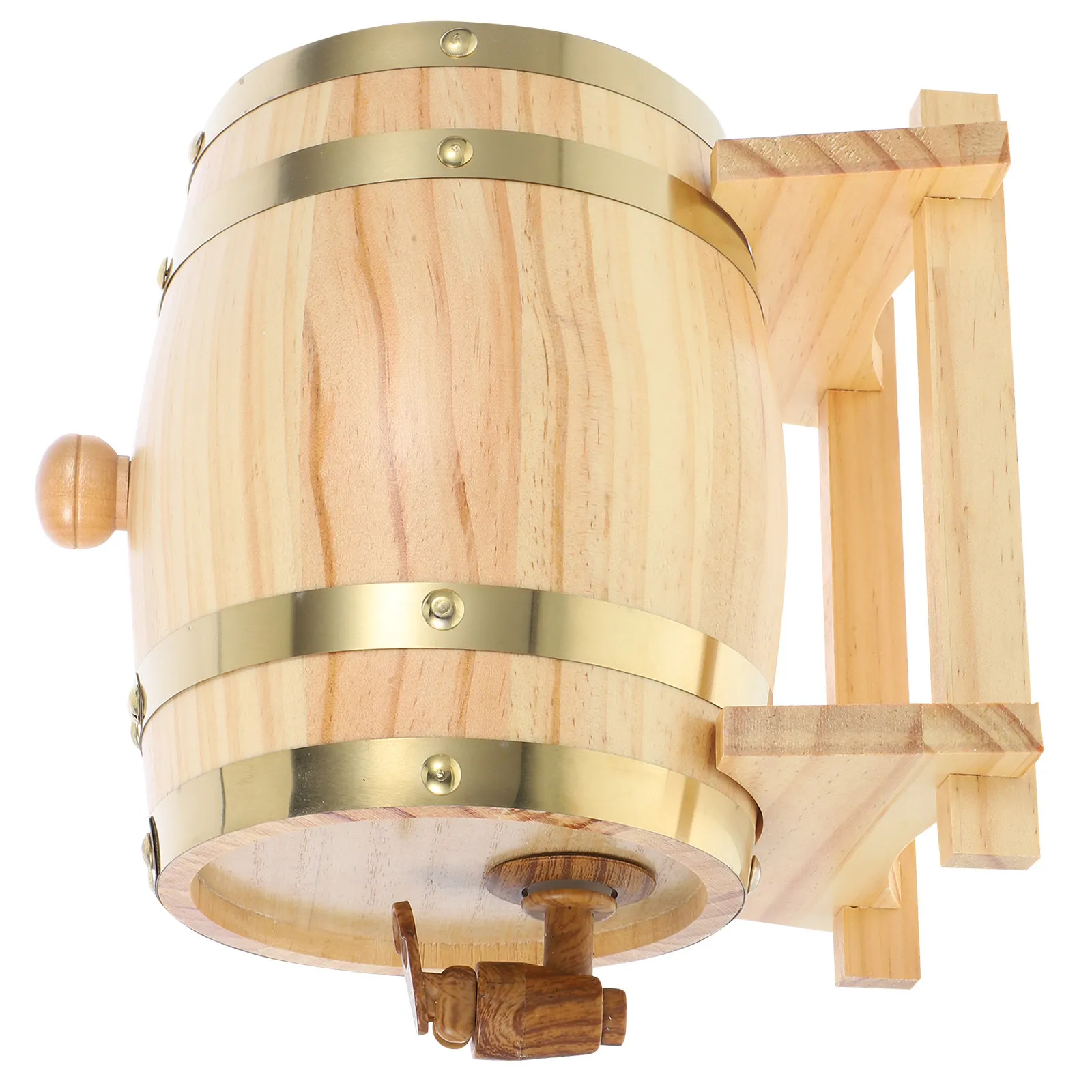

1Set Solid Wood Wine Barrel for Brewing Aging Storing Red Wine Beer Whiskey Rustic Kitchen Bar Decoration Natural Grain Barrel