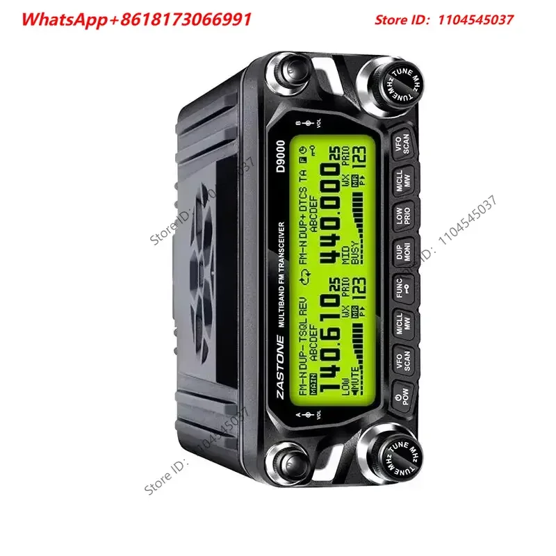 Zastone D9000 Car Walkie Talkie Radio Station 50W UHF/VHF 136-174/400-520MHz Two Way Radio Ham HF Transceiver