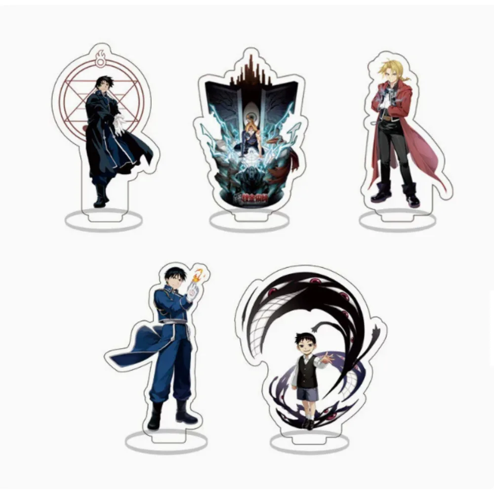 Figuras de soporte acrílico de Anime Alchemist, modelo de placa de Edward Elric Alphonse Elric, decoración de escritorio, decoración de habitación, colección de Fans, regalo