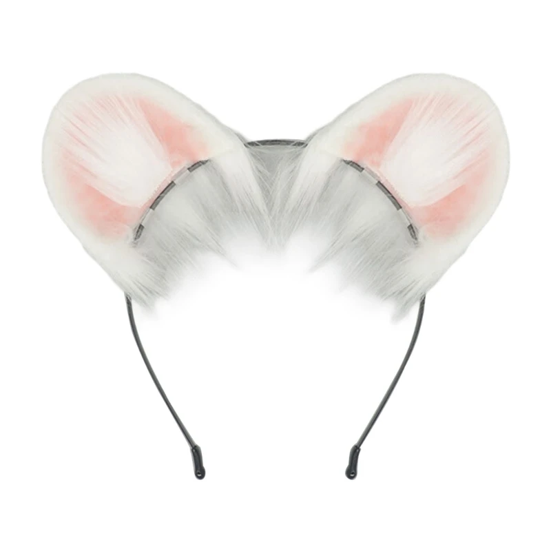 39BD Faux Furs Animal Tail Mouse Uszy na głowę Halloween Christmas Party Costume Toy