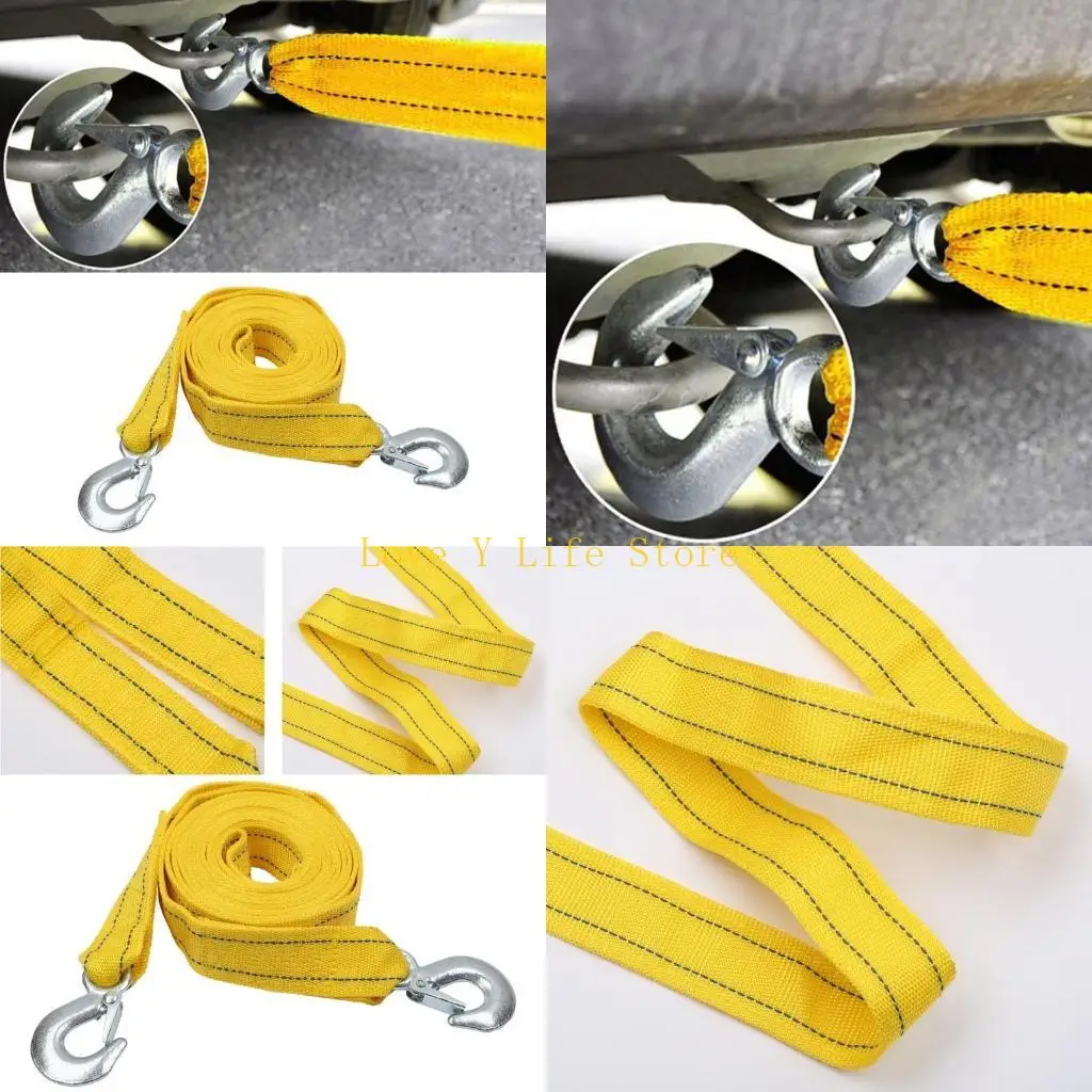 

L74C 4M Сверхмощный 5-тонный автомобильный буксировочный трос Буксировочный трос Ремень Крюки из кованой стали