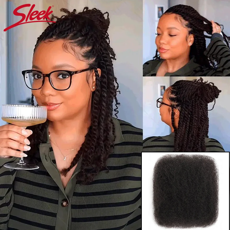 Brazilian QVR Remy Bulk Hair No Attachment Afro Kinky Curly Human Hair Bulk For Braiding Dreadlock Natural Color Braids Hair