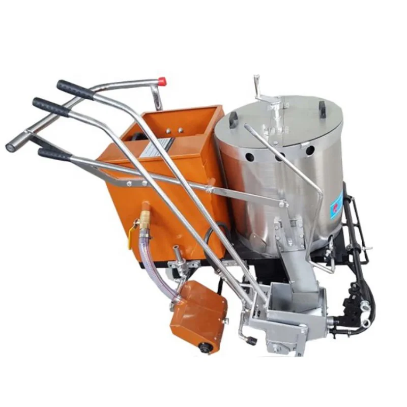 

China Manufacturer Road Marking Machine Latest 450L Hopper Cold Spray Marking Equipment Thermoplastic Melting Kettles for Sale