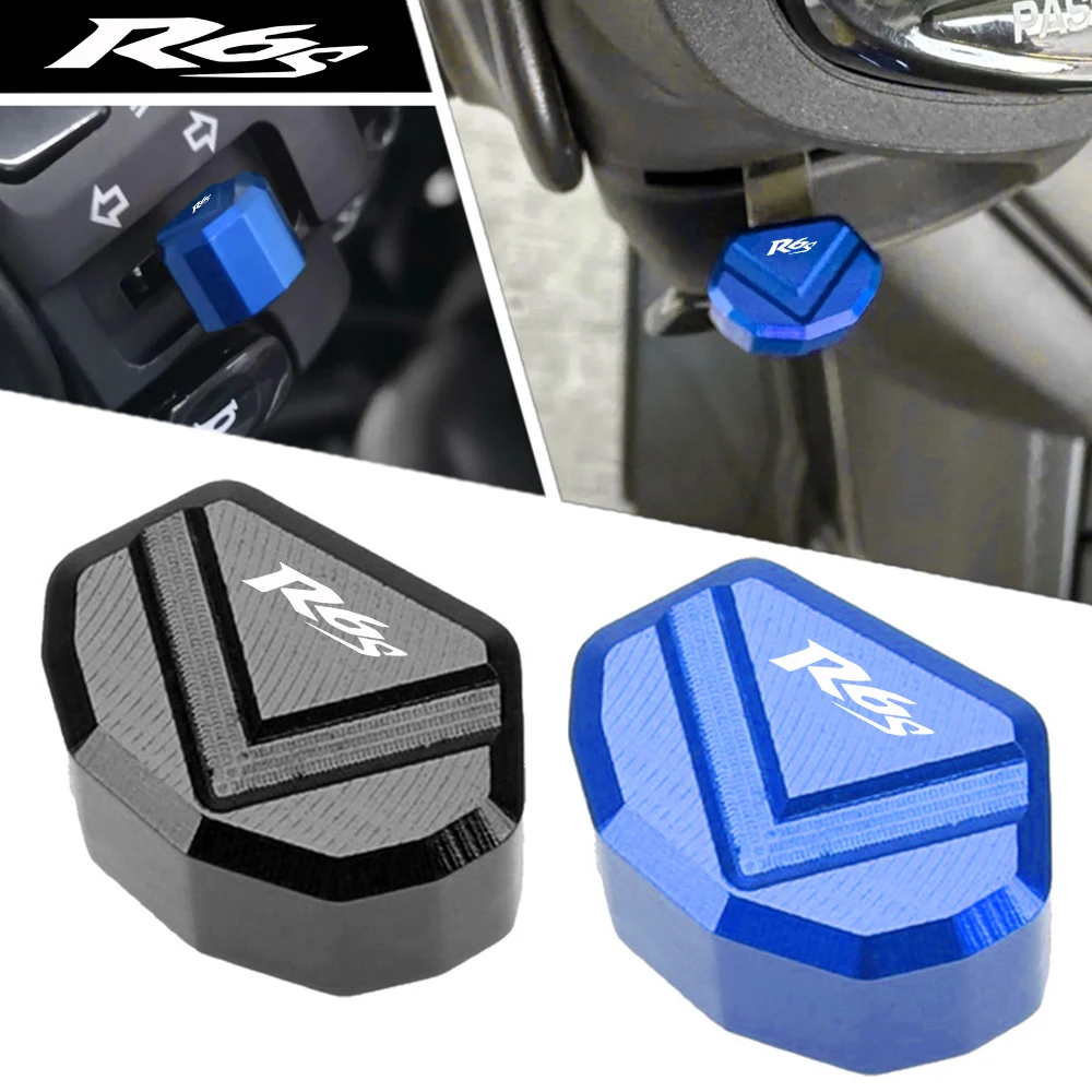 

R6S LOGO FOR YAMAHA YZF R6S YZFR6S YZF-R6S 2007 2008 2009 2010 Motorcycle Switch Button Turn Signal Switch Key cap Accessories