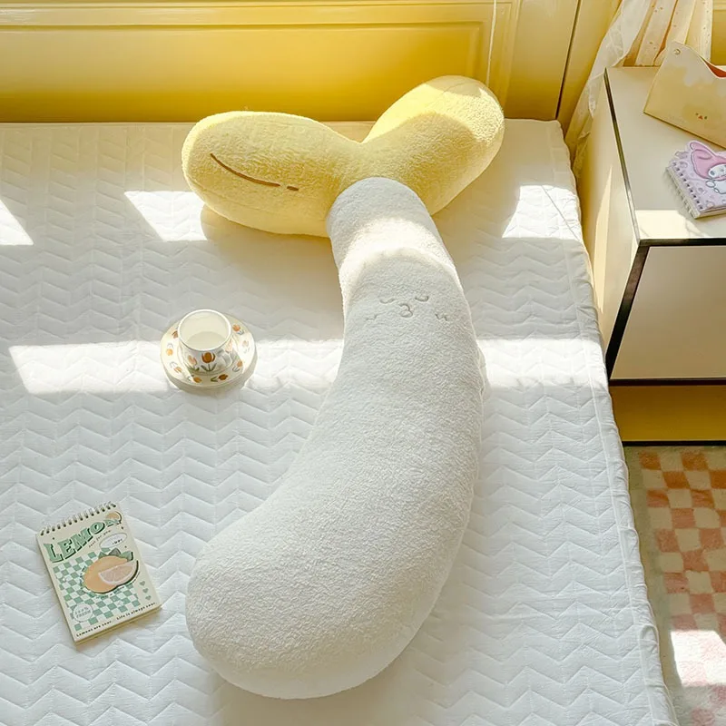 Sleeping on the side of the bed for girls legpinching artifact pillow removable and washable cute bean sprouts long throw pillow view 6