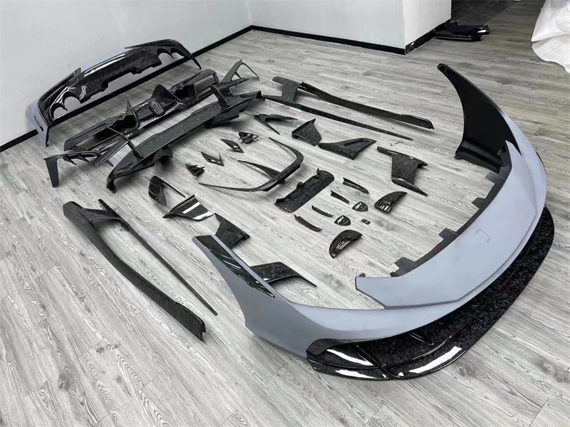 FOrged Carbon Fiber Body Kit for Ferrar F8 Modified Large Surround Front and Rear Bumpers Side Skirts Body Trim Tail Wing