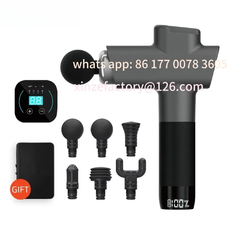 

Customizable Massage gun Deep Tissue Percussion Neck Back Body Massager Portable Fascia Gun Muscle Relaxation Electric
