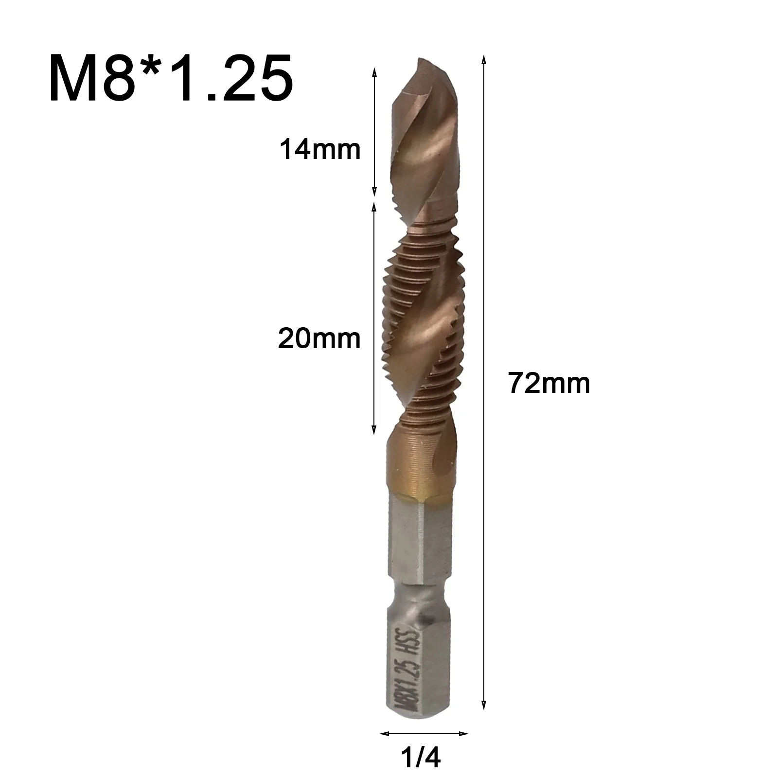 1pc/6pc Cobalt Tapping Drilling Integrated Composite Tap Tools M3-M10 For Mechanic 3 In 1 Quick Change Metal Woodworking Tools