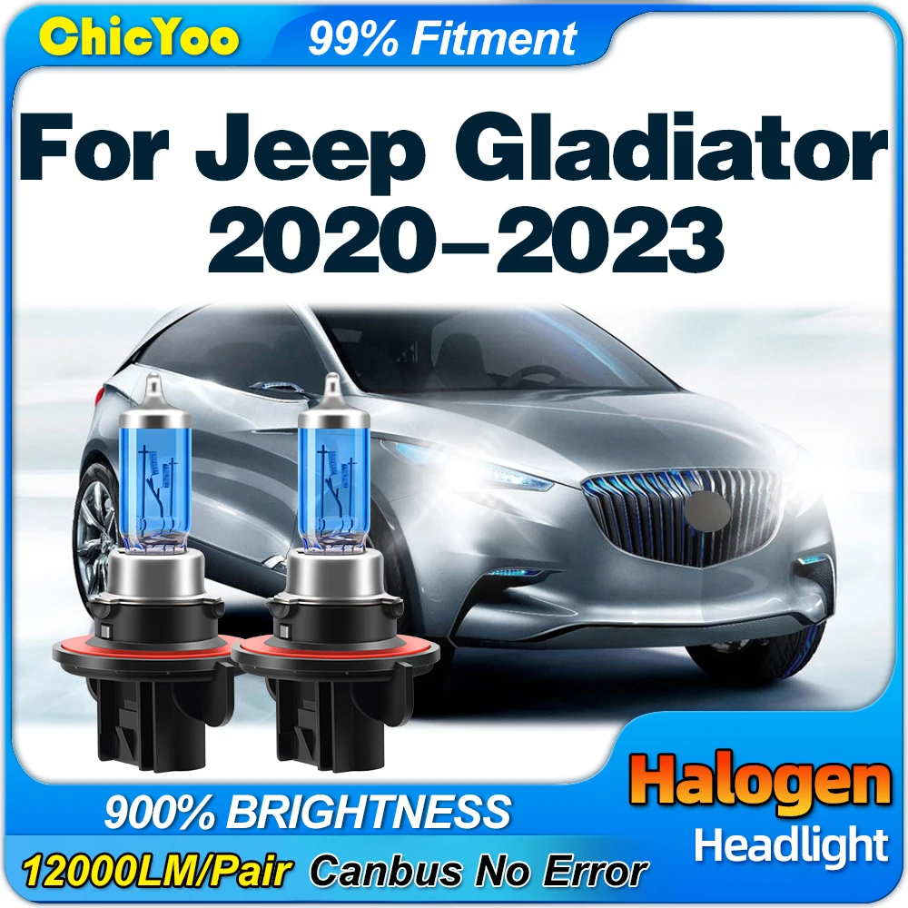 

2Pcs Car Headlight 100W 12V Super Bright Halogen Lights Bulb 6000K Canbus No Error For Jeep Gladiator 2020 2021 2022 2023