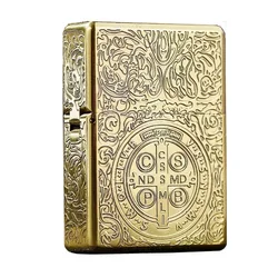 Zorro 912 915 Vintage High End Waterproof Sealed Armor Constantine Kerosene Lighter 3/5 Hinge Metal Lighter with Box