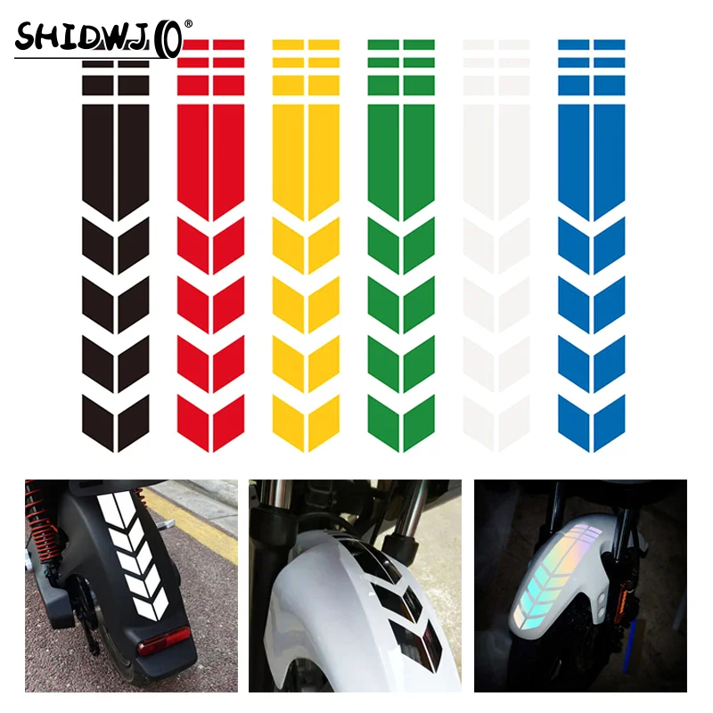 

Наклейки в полоску со стрелками для мотоцикла, светоотражающие водонепроницаемые маслостойкие универсальные наклейки для украшения мотоленты, аксессуары