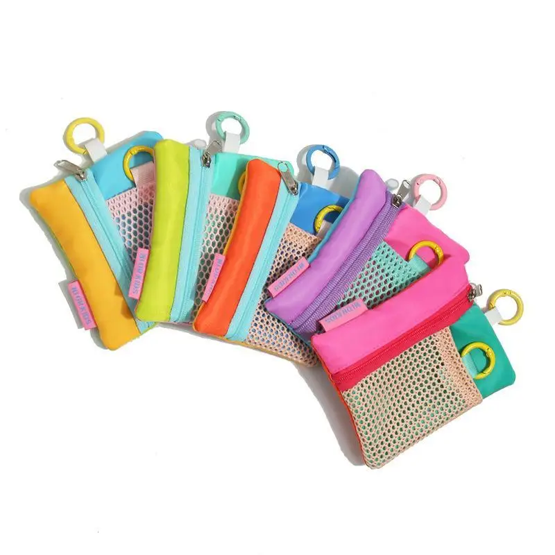 1 Stück Tragbare Dopamin-Kontrast-Netz-Kartenhülle Handy-Lanyard Handgelenkschlaufe Handgewebte Kleingeldtasche Schlüsselanhänger – Detail 6