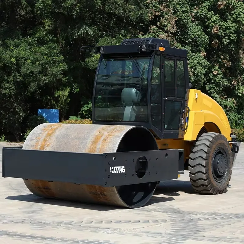 Road Roller Double Drum Manual Vibrating Compactor 600kg Mini Vibratory Asphalt Construction Compaction Equipment
