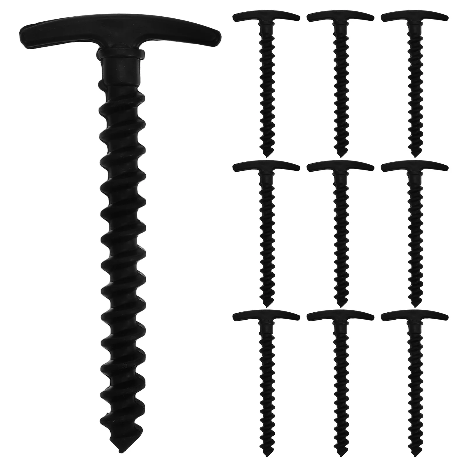 

10 Pcs Nylon Nails Tent Peg Stakes Ground Pegs for Tents Screw in Camping Canopy Heavy Duty Spiral