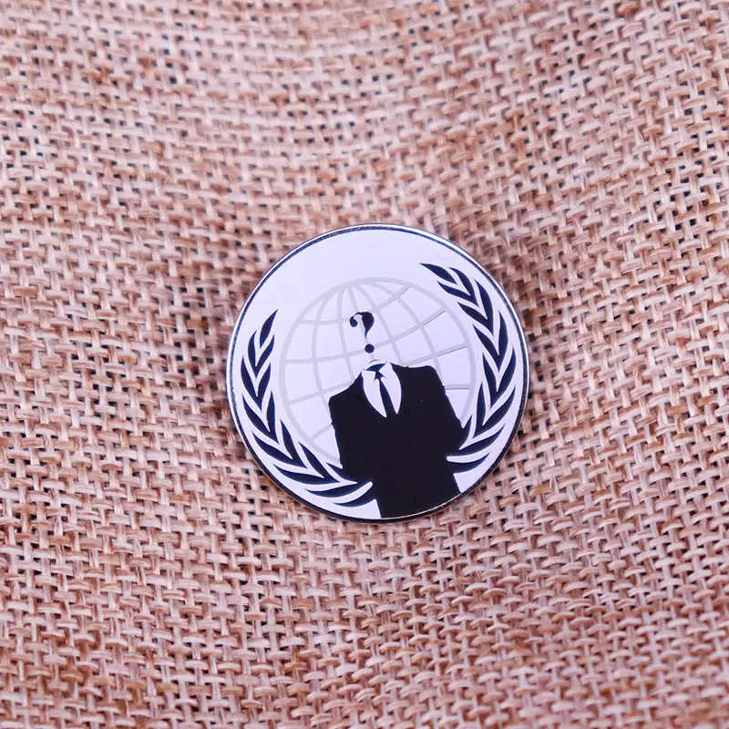 Anonymouss Enamel Pins Hacker Group Lapel Pin Shirt Bag Badge Jewelry view 4