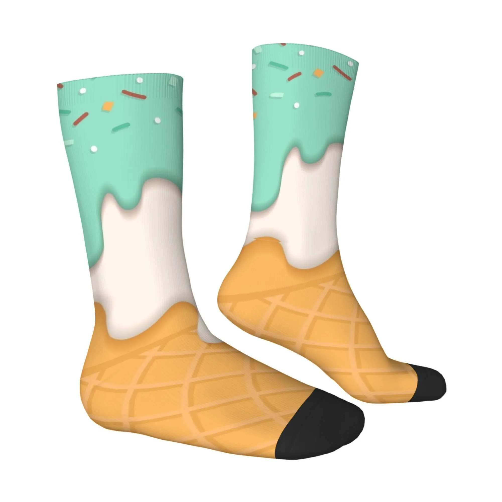 

Ice Cream Cone Socks Soft Non Slip Snug Fitting Unisex Sock Sports Travel Hiking Novelty Cute Cartoon Style for Everyday Fashion
