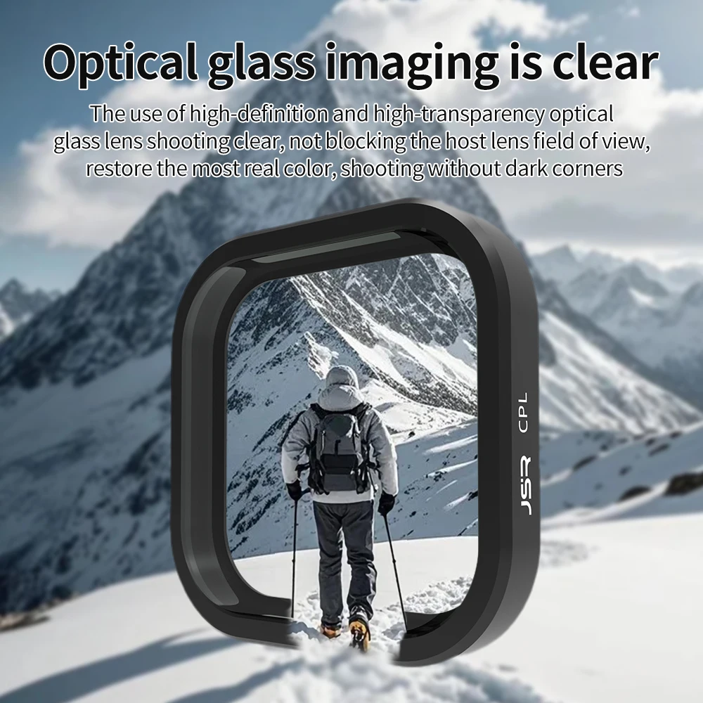 For GoPro Lit Filter ND8 Dimming UV Lens Protective Lens CPL Starlight Quick Installation Camera Accessories