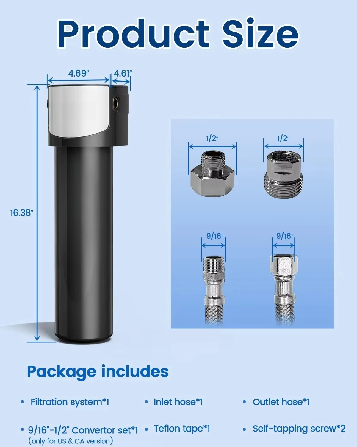 Under Sink Manual ABS Plastic Water Filter | UF Membrane Home Purification System with Secure & User-Friendly Manual Control