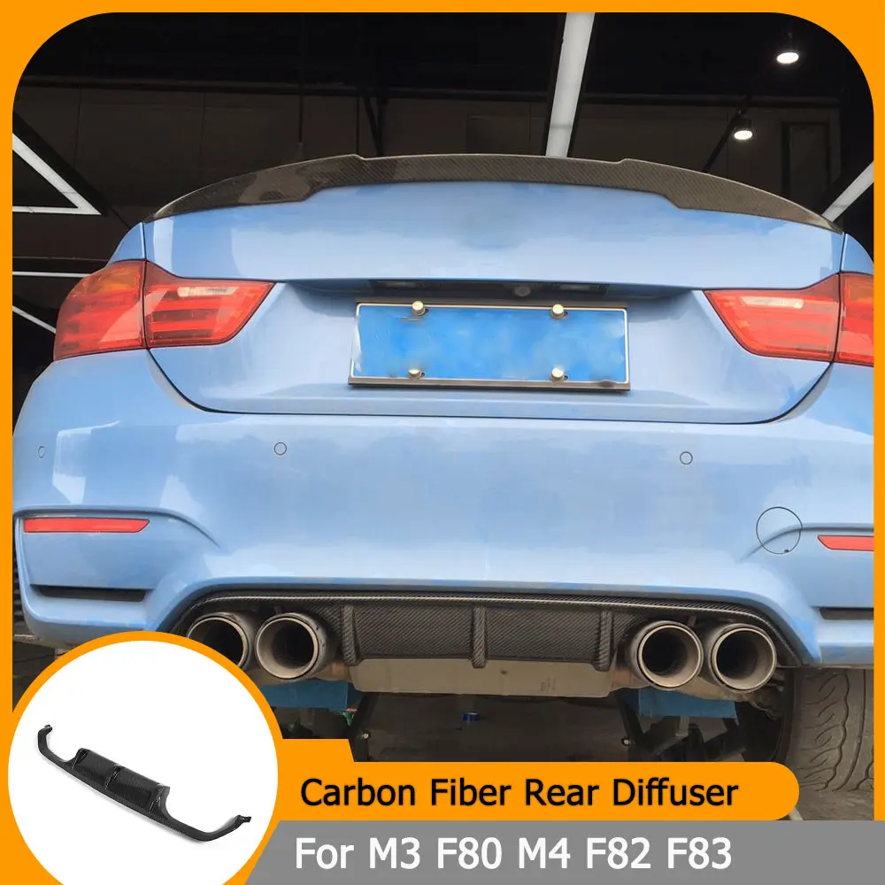

Rear Bumper Lip Spoiler Diffuser for BMW F80 M3 F82 F83 M4 2014-2019 Rear Diffuser Carbon Fiber Diffuser Lip