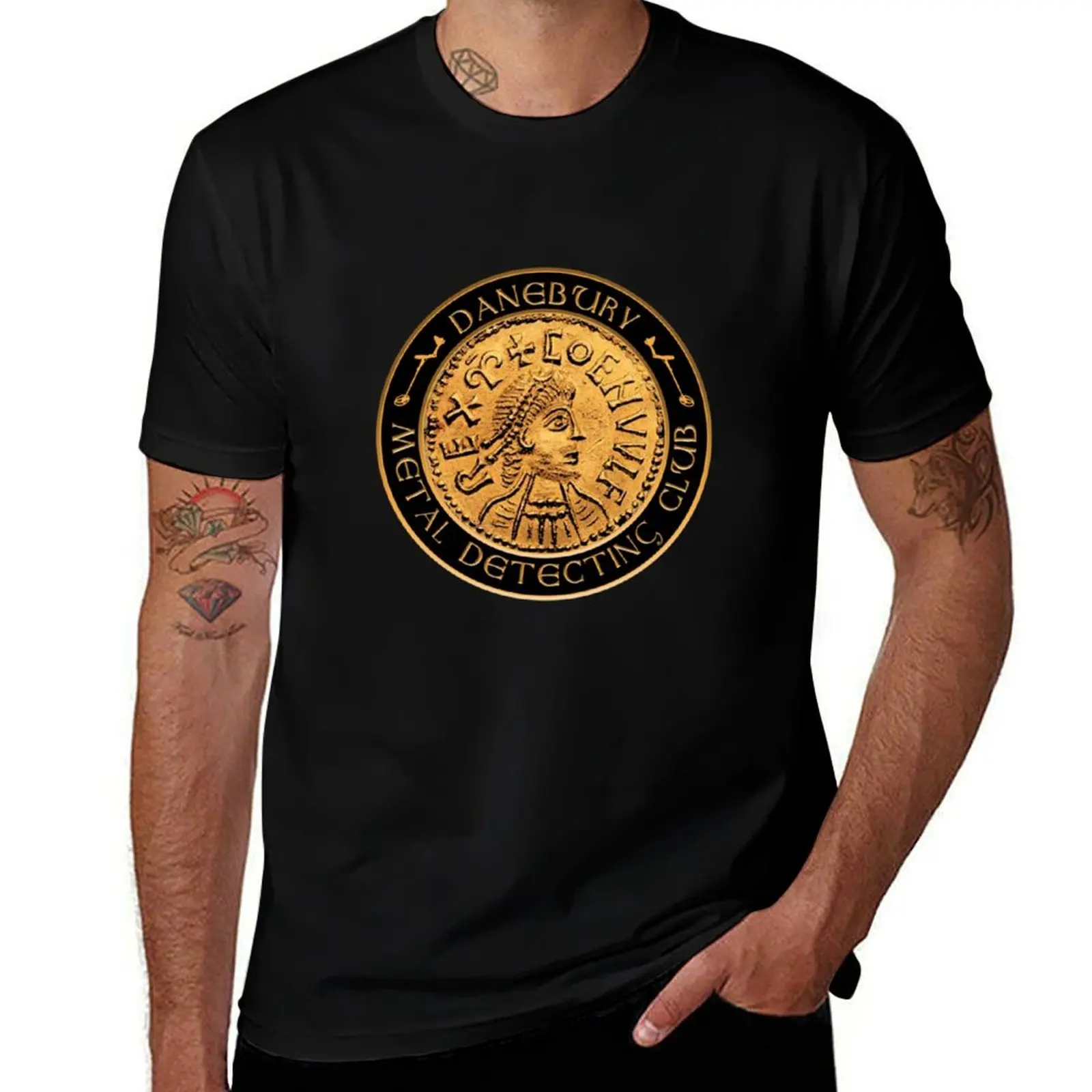 

Danebury Metal Detecting Club Mock Logo T-Shirt Big and Tall Loose Fit T-Shirt