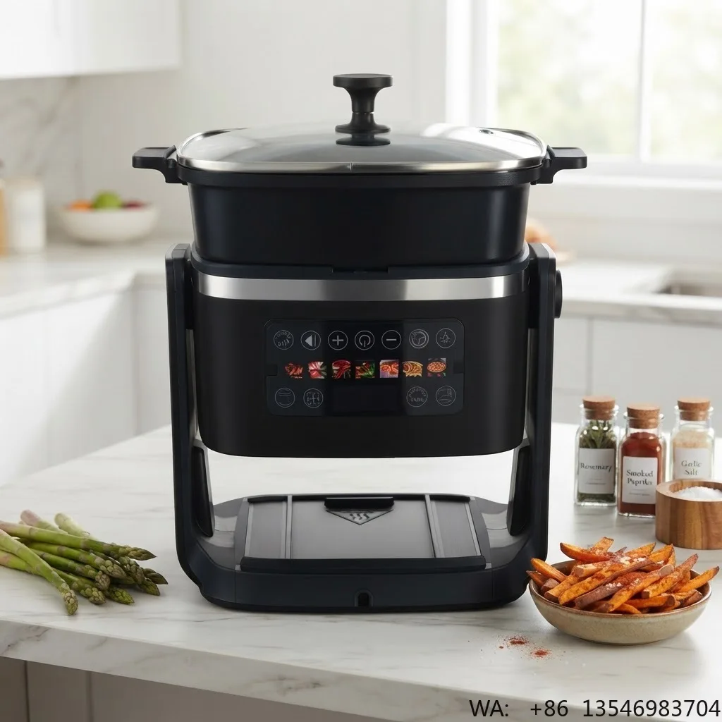 new-hot-selling-wholesale-modern-household-air-fryer-1400w-wide-voltage-45l-transparent-glass-bowl-etl-ce-cb-360-flip-heating