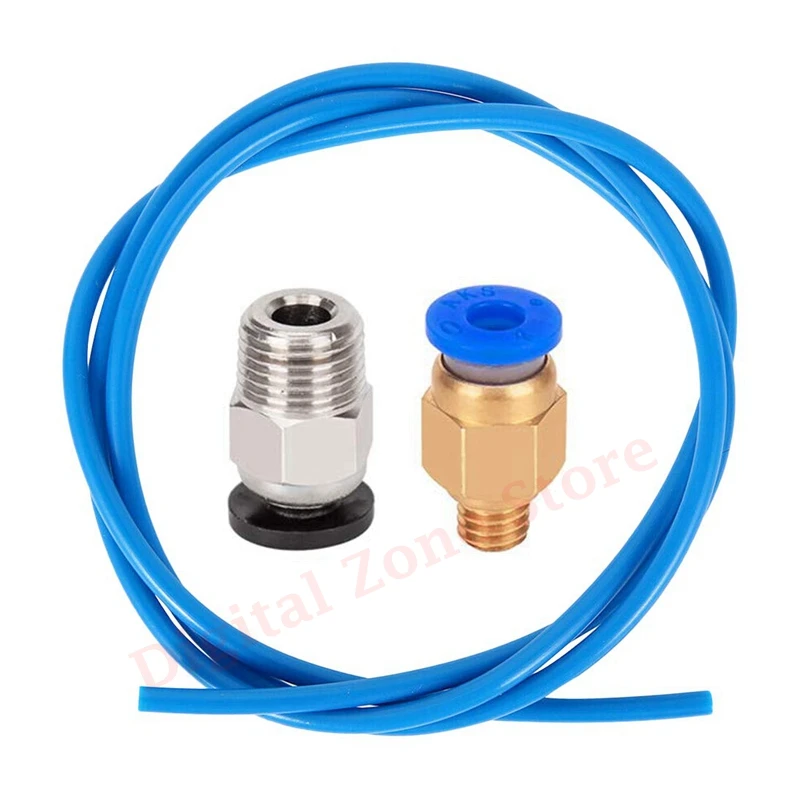 

PTFE Blue Tubing 1M with PC4-M6 PC4-M10 Pneumatic Fittings for Ender 3/3 Pro, Ender 5/5 Pro, CR-10 3D Printing Accessories