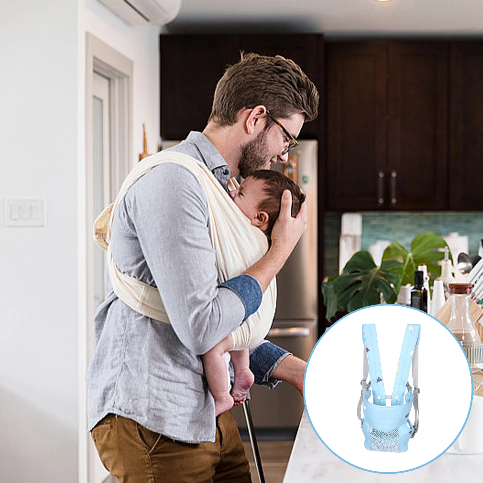 

Baby Carrier Seat Sling Wrap Carried Hands Free Newborn to Toddler Versatile Options Soft Water Carrier For