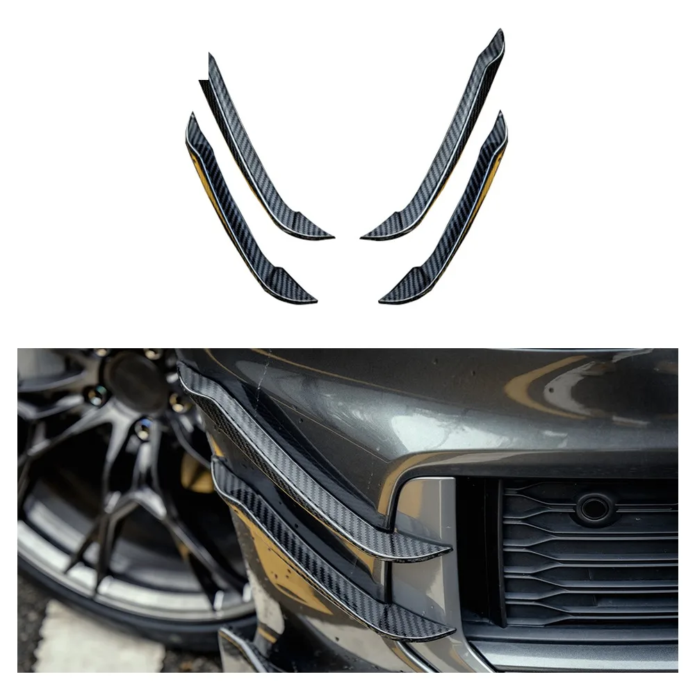 For Audi A6 S6 C8 2020-2023 Dry Carbon Fiber Front Lip Diffuser Side Skirt Rear Lip Spoiler Canard Mirror Caps Car Accessories