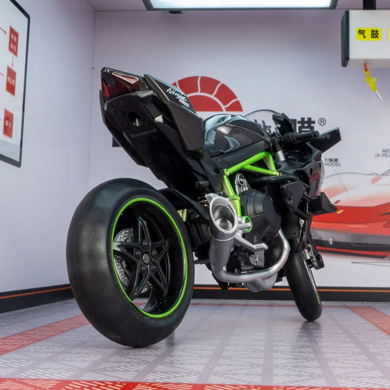 CCA 1:12 Kawasaki H2R motorfietsmodel coole motorfiets rijke details vakmanschap kan als verjaardagscadeau voor vrienden worden gegeven