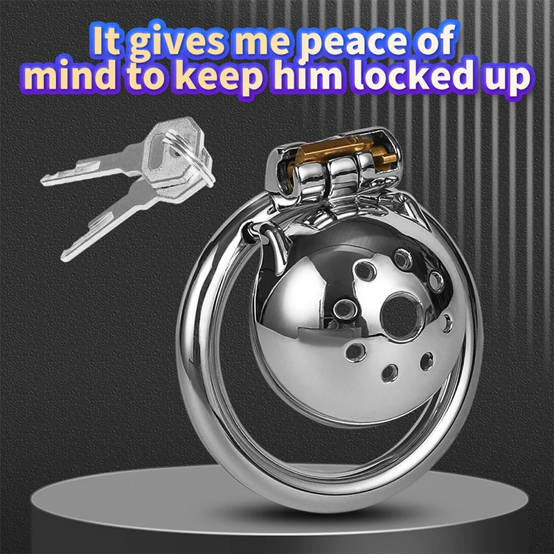 Metal Chastity Cage Male Slave Chastity Lock Stainless Steel Cock Cage Adult Sex Toy Penis Bondage Urethra Lock Male Gay BDSM  - view 4