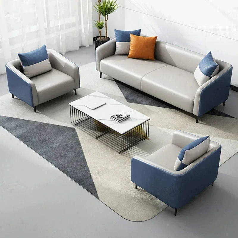 Cheap Luxury Apartment Living Room Elastic Sectional Couches Furniture U Shape Business Negotiation Office Sofa Set