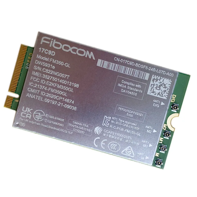 FM350-GL DW5931e 5G M.2 Module CAT16 FM350  for Dell Latitude 5531 9330 3571 Laptop 4x4 MIMO GNSS Modem Latitude 5440