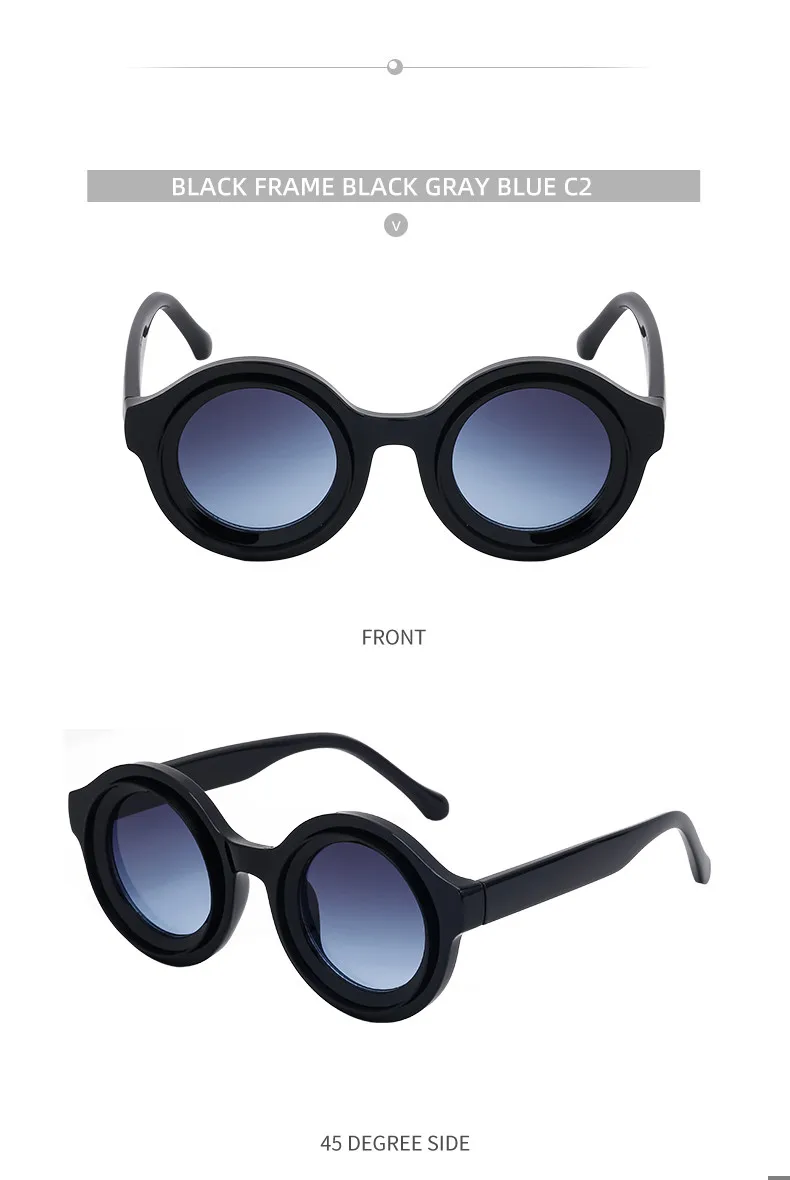 Punk runde Sonnenbrille Männer Luxusmarke Design Steampunk Sonnenbrille für männliche Sommer neue Mode kleine Rahmen Sonnenbrillen Brillen – Detail 13