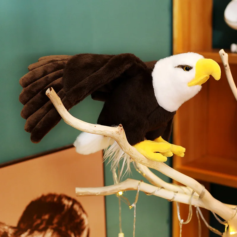 ألعاب تقليد النسر القطيفة الأصلع ، حيوانات محشوة ناعمة ، دمى كرتون ، هدايا عيد الميلاد وعيد الميلاد ، ديكور المنزل