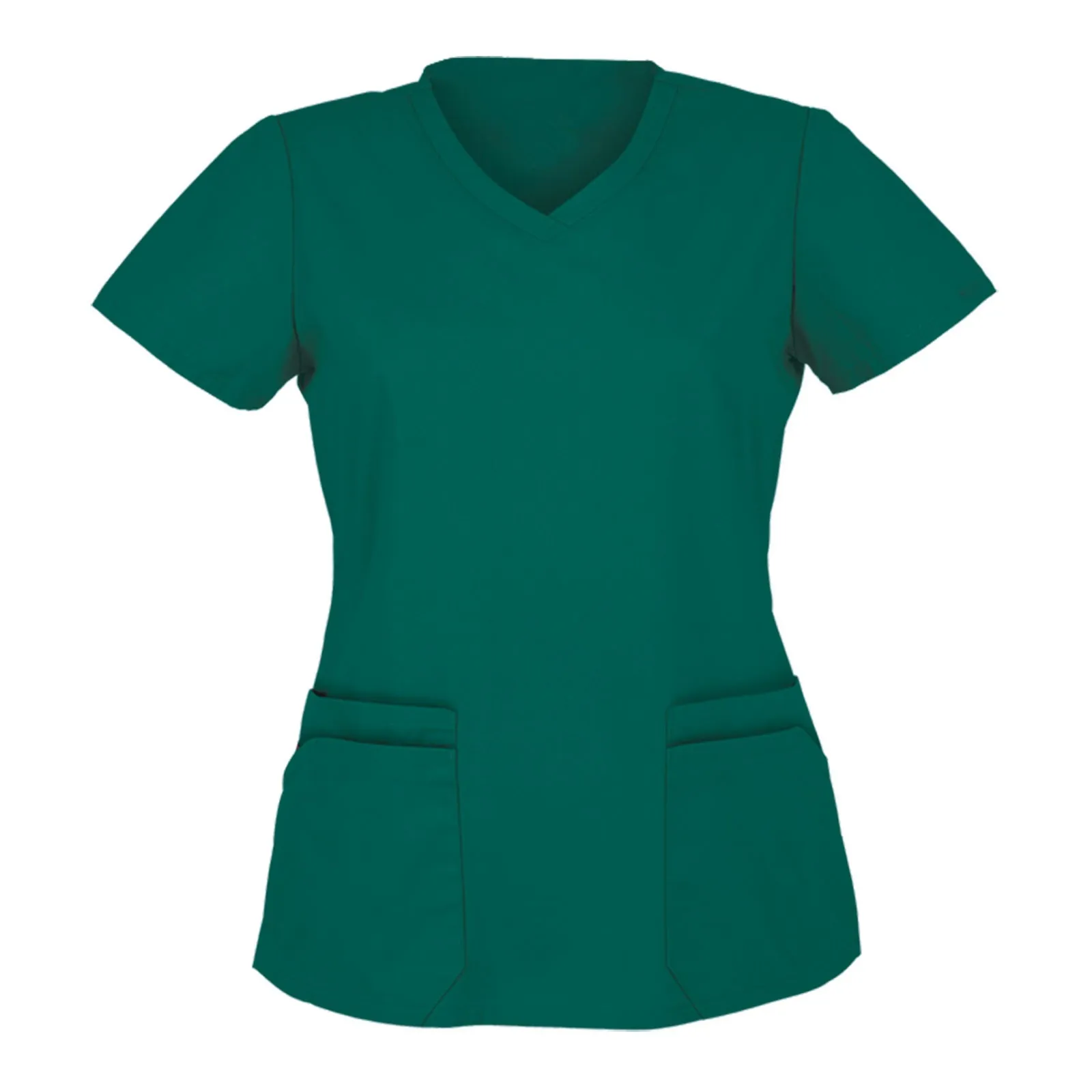 Nursing Scrubs Tops T Shirt Casual 2023 Women Fashion Short Sleeve v Neck Tops Working Uniform Blouse Shirt Casual Solid