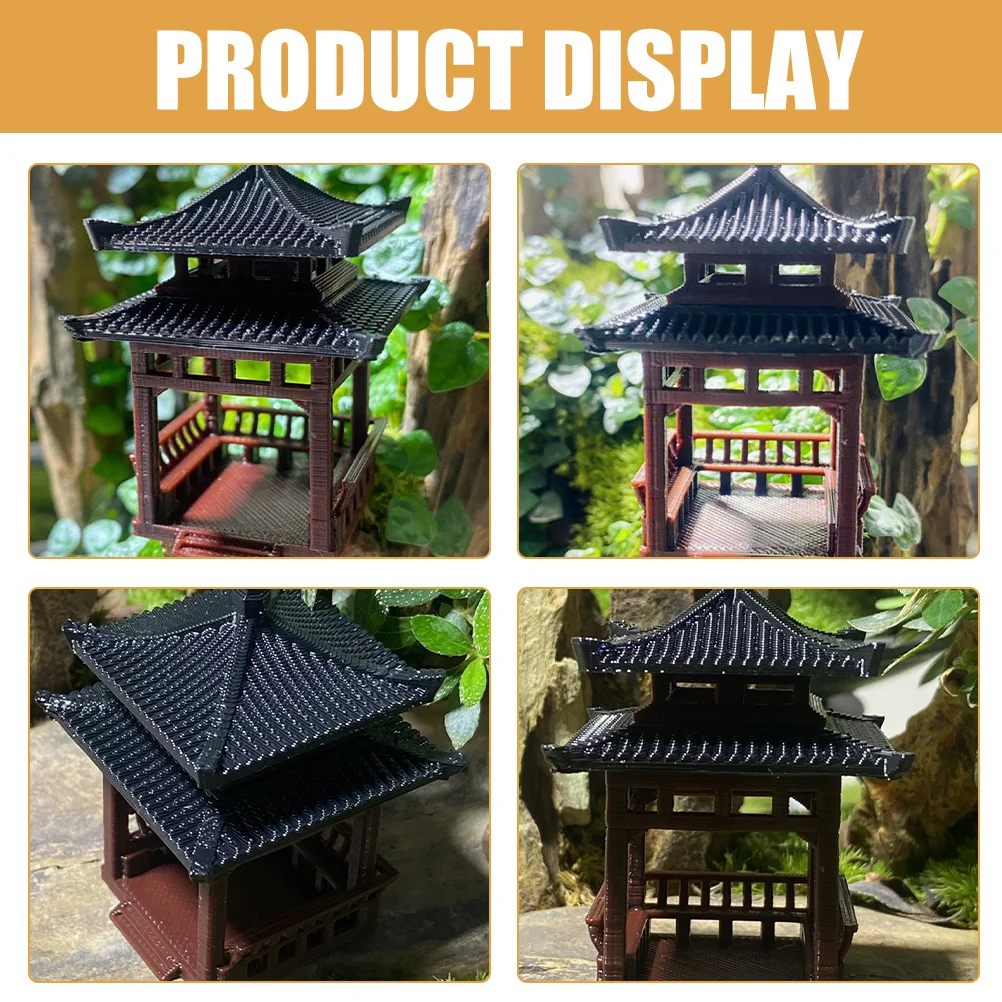 Fish Tank Decorations Pavilion Small Ornaments Garden Model Gardening Bonsai Statue