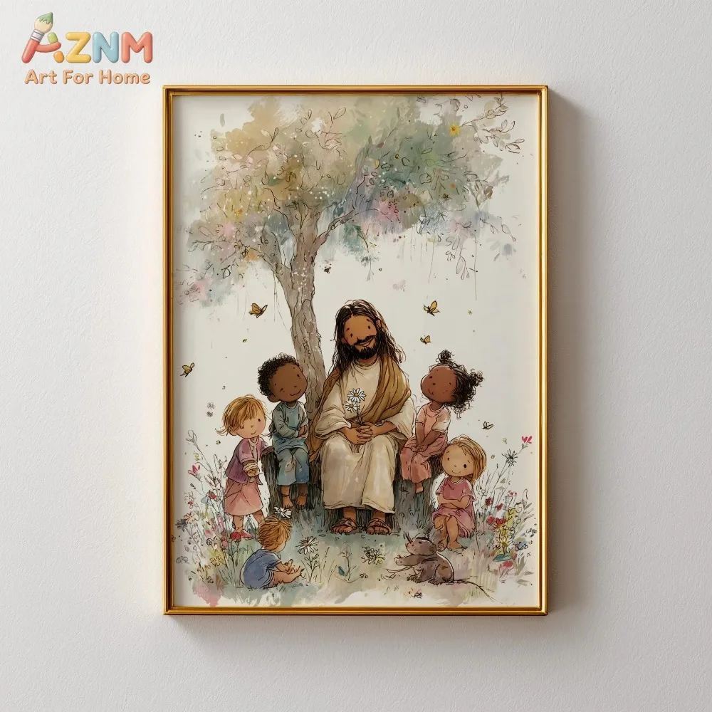 Enseignements de Jésus. Imprimer. Art mural chrétien pour la maison. Illustration artistique de la foi. Décoration imprimée sur le thème de la Bible