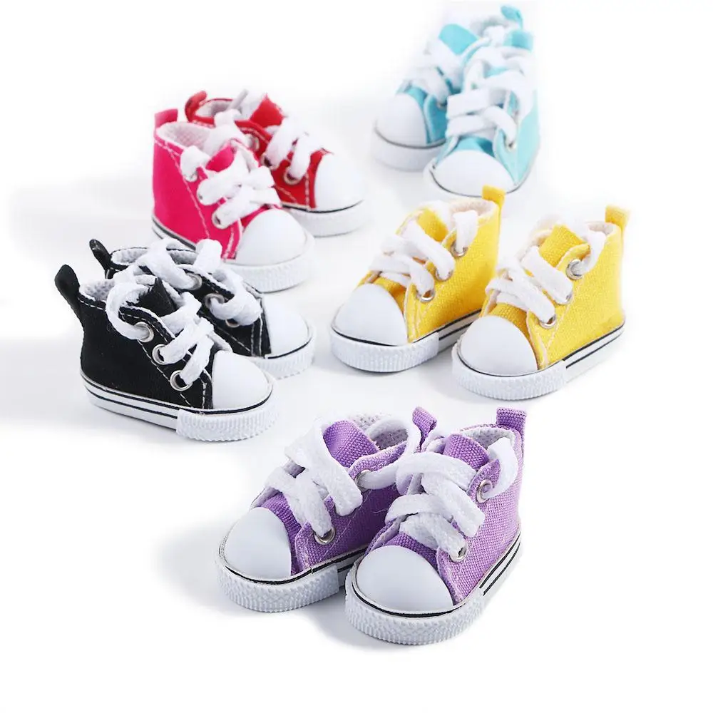 

BJD Doll Accessories 5cm Shoes High Top Canvas Sneakers Fashion Casual Shoes for Doll BJD Suitable for 1/6 Dolls