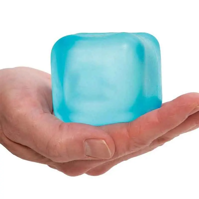 5cm Klarer Gelee-Würfel, weicher TPR Sensorik-Kompressionswürfel, Angstlinderungs-Fidget-Spielzeug, Squishy Stressball für Konzentration im Büro